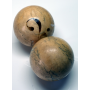 Un par de bolas de billar en ouro. O século XIX. 