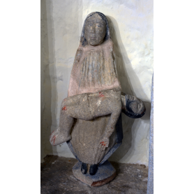  Figure of virgin in stone