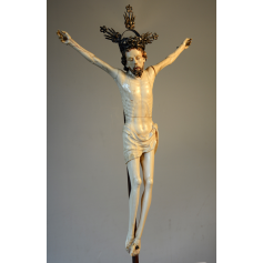 Skulptur von Christus in elfenbein. S: XVII
