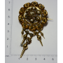 Broche-agulla filigrana decorativos Alfonsina en ouro