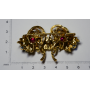 Broche en forme d'aiguille dans la forme d'un bouquet de fleurs dans de l'or