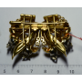 Brooch with clip double gold