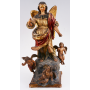 Figure of the Archangel on carved wood