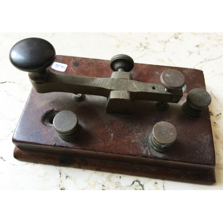 Antigua llave telegráfica morse original 