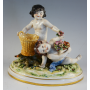 Figura de porcelana decorada italiana