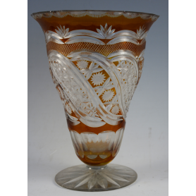 Vase-vase in glas, von hand geschnitzt