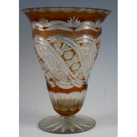 Vase flower vase glass hand-carved