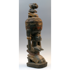 Urna ceremonial africana, perteneciente al pueblo yoruba, Nigeria