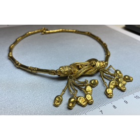 Halskette choker halskette in gelbgold 22 k. 