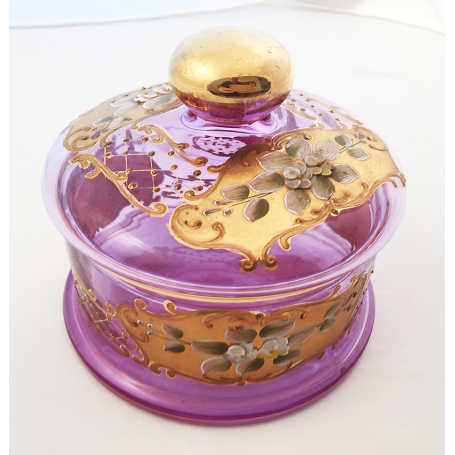 Candy box, decorative glass and gold,fda.