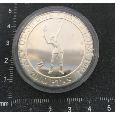 Moneta in argento per commemorare il XXV Giochi Olimpici.