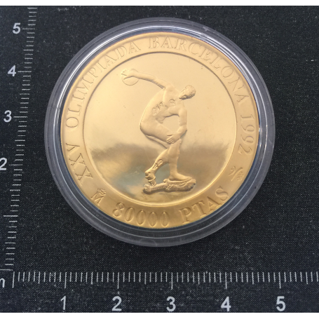 Moneta in oro per commemorare il XXV Giochi Olimpici.