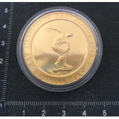 Münze in Feingold zum Gedenken an den XXV Olympischen Spiele.