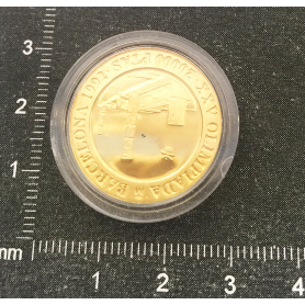 Moneda en oro fino conmemorativa de los XXV Juegos Olímpicos.