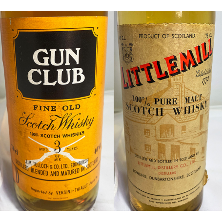 Lote de 2: Gun Club 3ys & Littlemill 5 Years Old. 1960/70s.