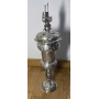 Copa ornamental inglesa, en prata de lei decorada. s.:XIX.