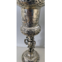 English ornamental cup, in decorated sterling silver. s.:XIX.