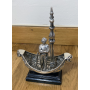 Figura di pescatore in argento sterling. S.: XX