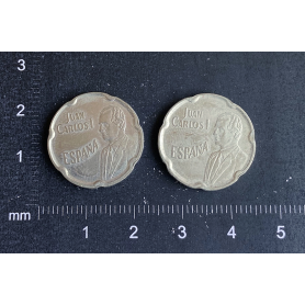 Lot de 2 pièces commémoratives de 50 pesetas.