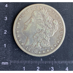 Moneda de 1 dollar. 1886.
