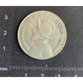 Moneta da 1/2 balboa. Repubblica di Panama. 1967.