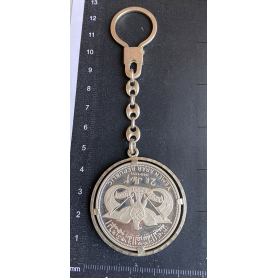 2 Riyal coin. Moroccan. 925 silver. Mounted on a key ring.