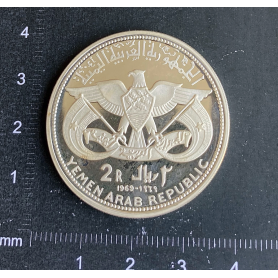 2 monete Riyal. Yemen. Argento 925 mm.