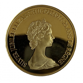 Gedenkmünze von 100 Dollar Kanada 1977.