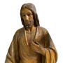 Religious figure in wood, 19th century.