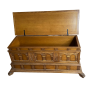 Bridal chest, walnut wood, mid-20th century.