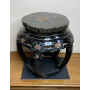Lacquered wooden Oriental pedestal.