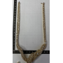 Necklace in yellow gold set with diamonds.